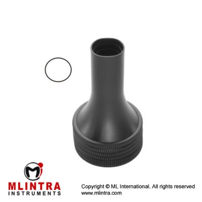 Zoellner Ear Speculum Fig. 1 - Oval - Black Stainless Steel, 3.8 cm / 1 1/2" Tip Size 10.5 x 11.5 mm